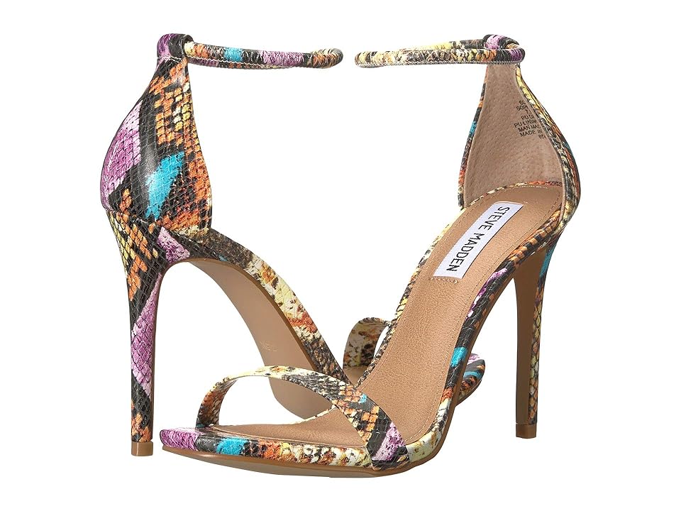 

Steve Madden Soph Heeled Sandal (Multi Snake) High Heels, Animal print