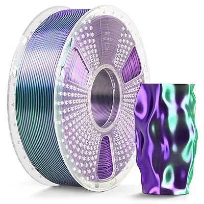 SUNLU Silk Triple Color Pla Filament, Silk PLA 3D Printer Filament 1.75mm, Shiny Silk Texture, Dimensional Accuracy +/- 0.02mm, 1KG Spool (2.2 lbs), PLA Silk Triple Color (Black Gold Purple)