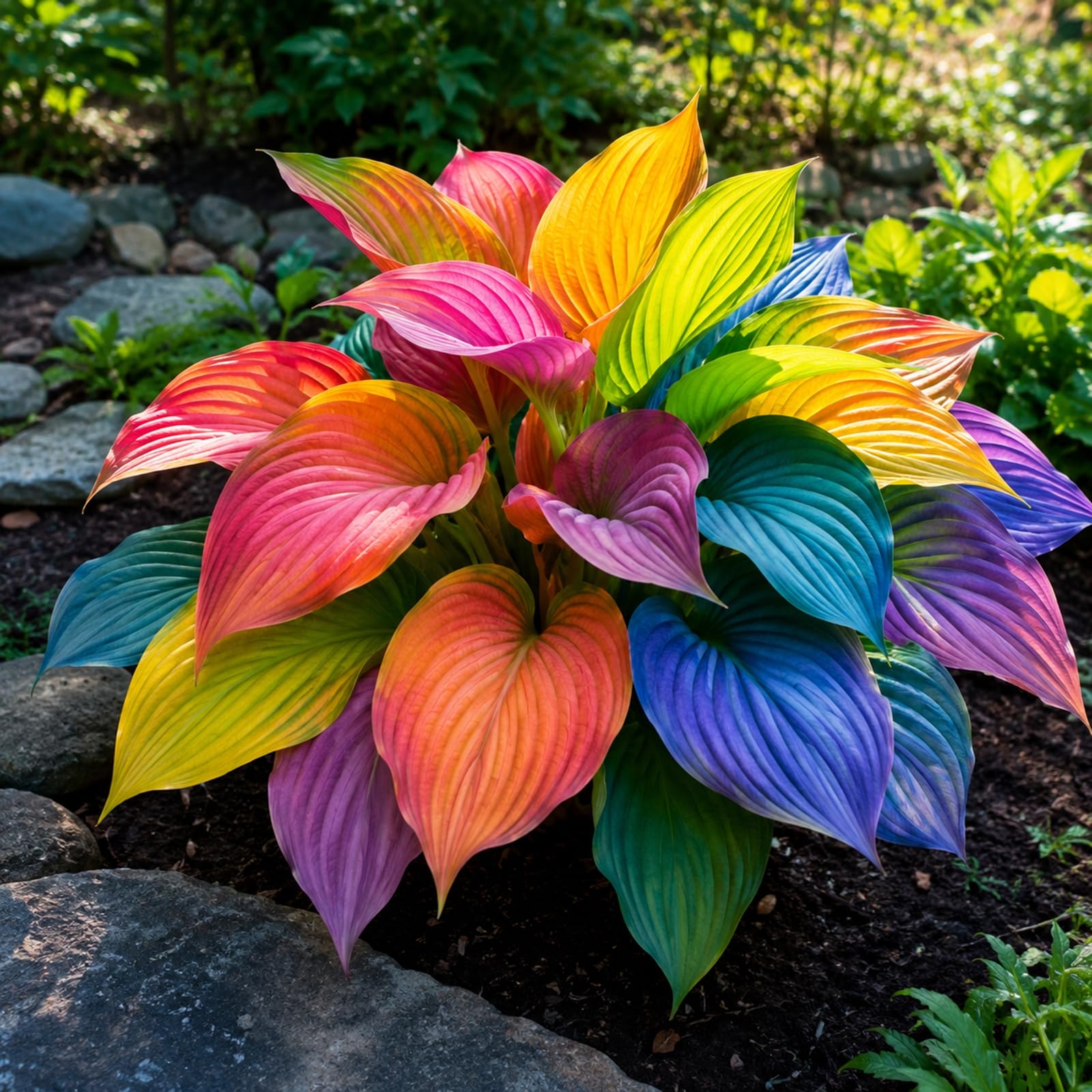 Hosta Bulbs for Planting Now UK,Perennial-Ornamental FlowersRhizome,Hosta Plants for Garden,Excellent Display-q-4 Bulbs-D