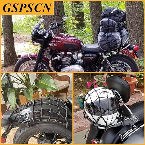 Miniatura 7 de GSPSCN Red de carga de 16 x 16 pulgadas, red elástica de látex resistente que se estira hasta 47 x 47 pulgadas, red de equipaje gruesa con malla de