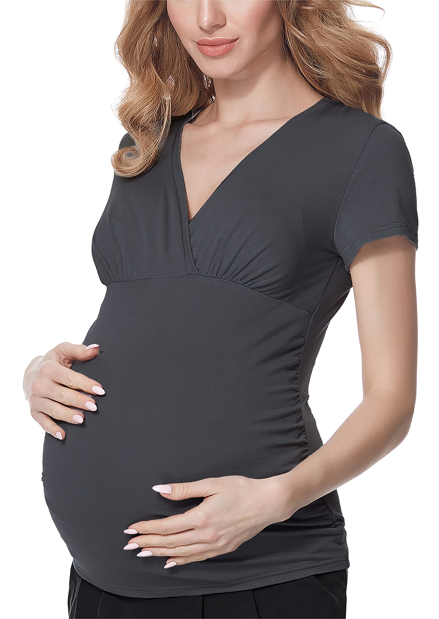 Bellivalini Damen Umstands Shirt mit Stillfunktion BLV50-123