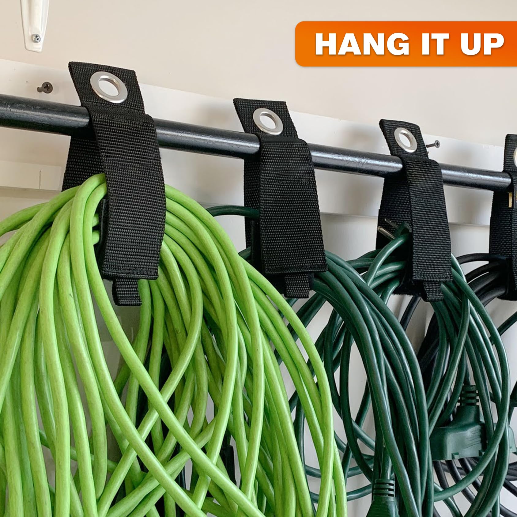 5-Pack Heavy Duty 24-Inch Extension Cord Straps - Organizer For Hoses, Cords, Cables In Garage, RV, Boat
