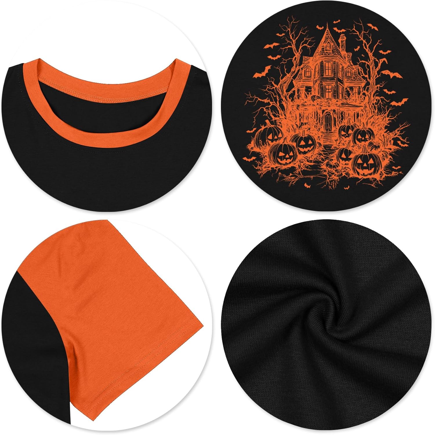 Plus Size Halloween Shirts for Women: Spooky Season Graphic T-Shirt Cute Pumpkin Print Oversized Fall Tee Tops - Image 5