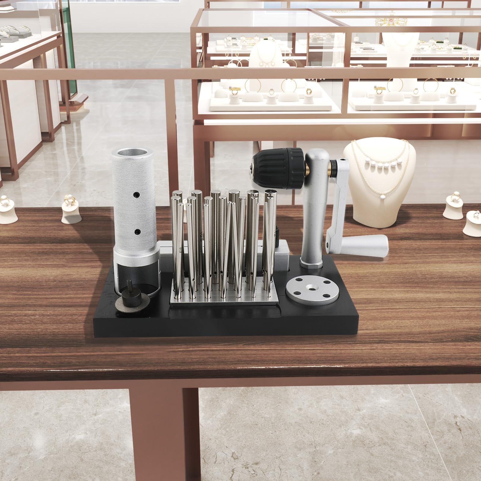 CDZHLTG Jump Ring Maker, Jewelry Making Tool, Professional Stainless Steel Manual Jump Ring Maker Machine Jewelry Tool with 20 Mandrel Accessory from 2.5mm to 12mm