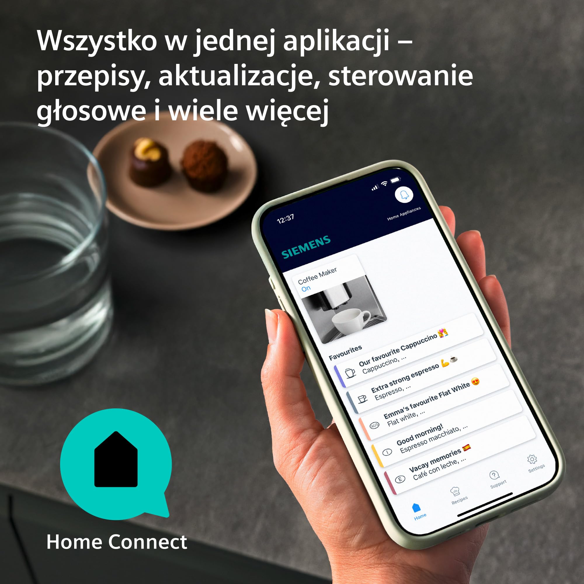 Siemens, automatyczny ekspres ciśnieniowy, EQ900 plus iAroma, automatyczne czyszczenie i odkamienianie, spersonalizowane ustawienia smaku, precyzyjne mielenie, stal nierdzewna, TQ923EZ3