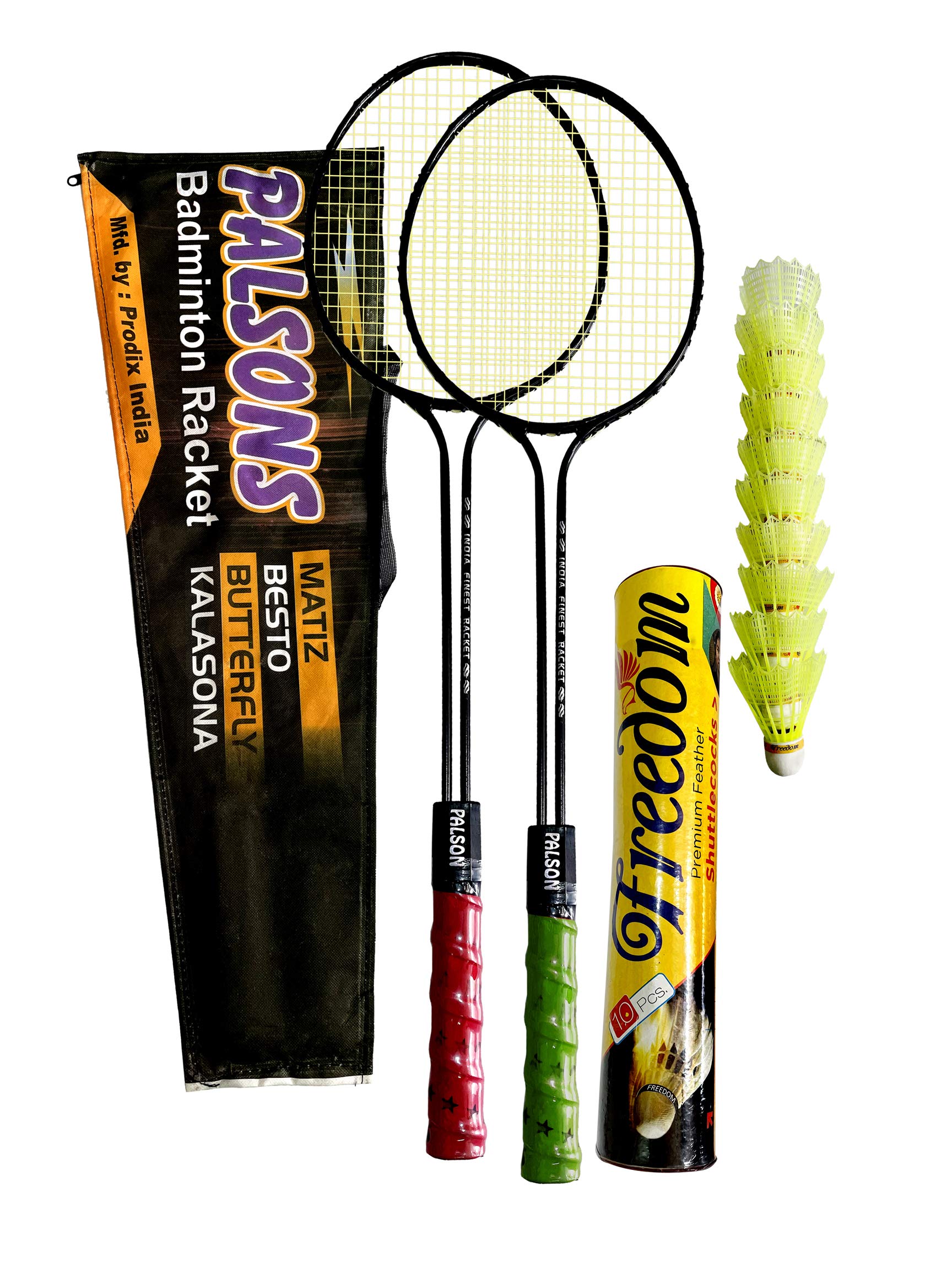 Badminton Racket & Plastic Shuttlecock Combo Pack (Multicolor) - Set of 2 Pieces Badminton and 10 Pieces Plastic Cock (B08WCNK23F) Amazon Price History, Amazon Price Tracker
