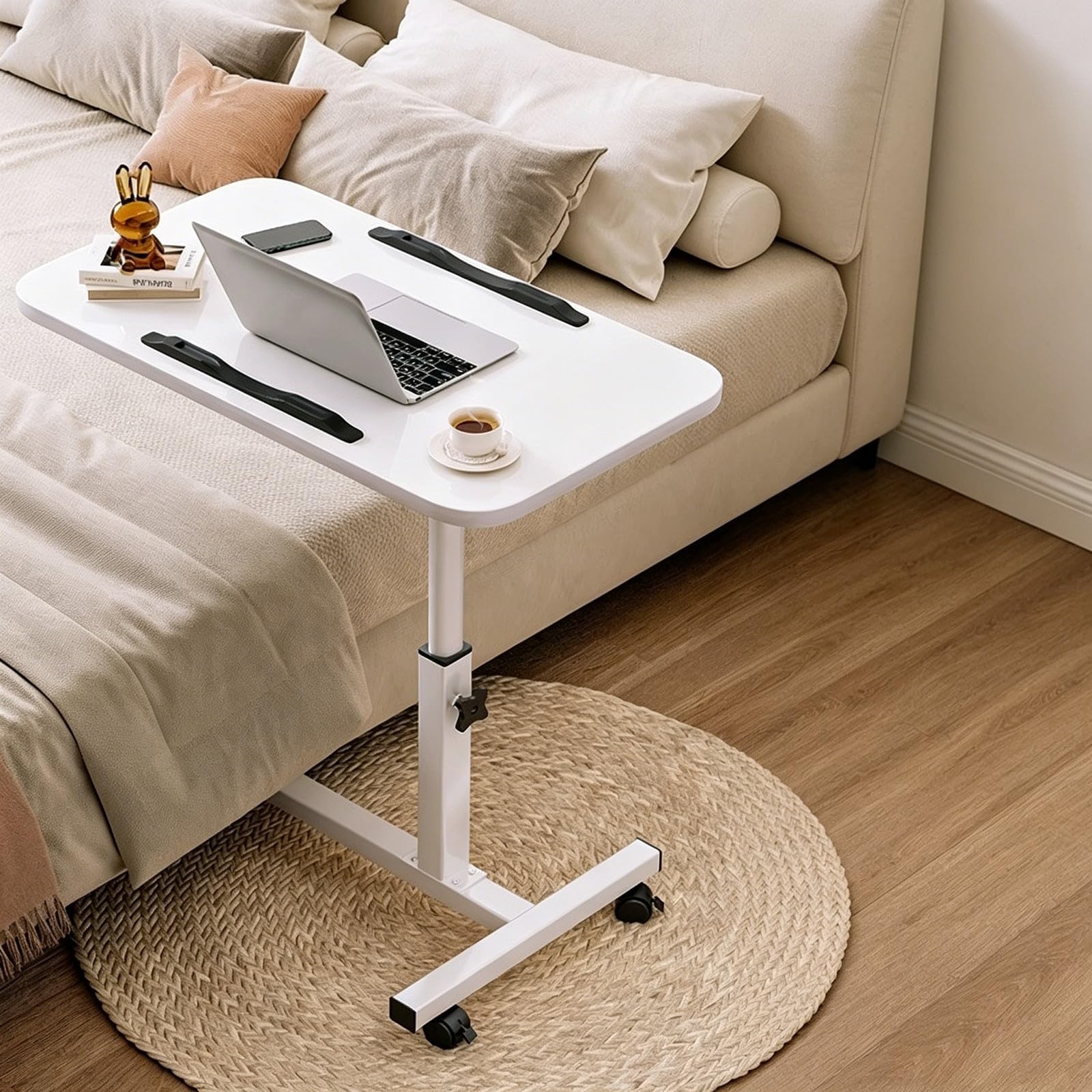 Table de bureau à domicile A sur roulettes pour petits espaces - 8