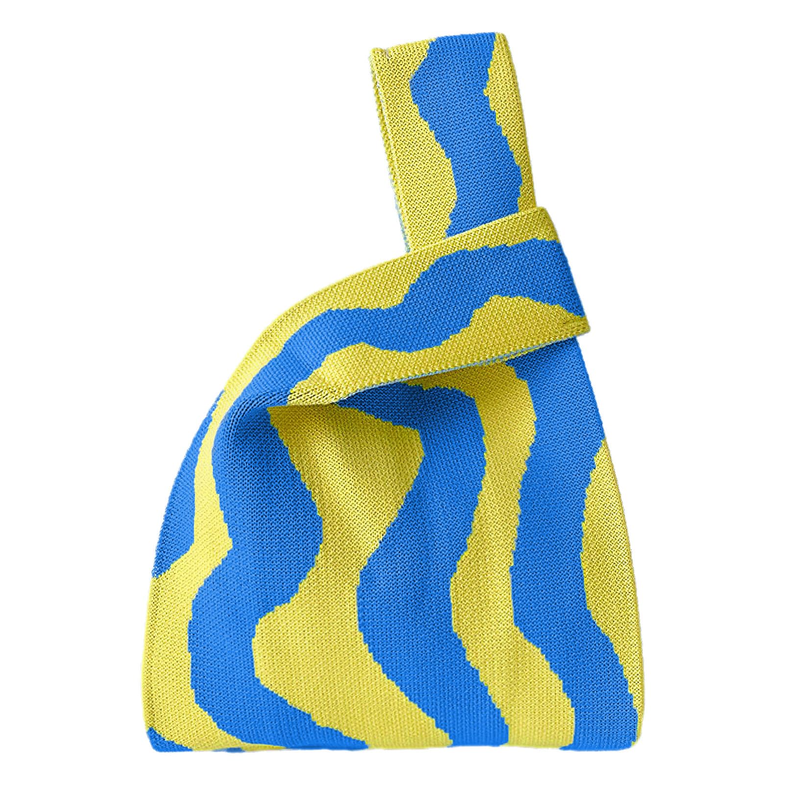 Small Wrist Knot Bag for Women Knitted Purse