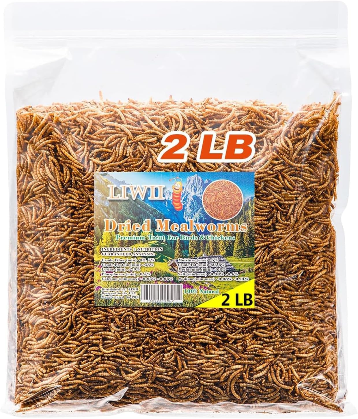 Sponsored Ad - Dried Mealworms 2 LBS-100% Natural Non GMO High Protein Treat for Chicken & Wild Birds, Plus Small Pets