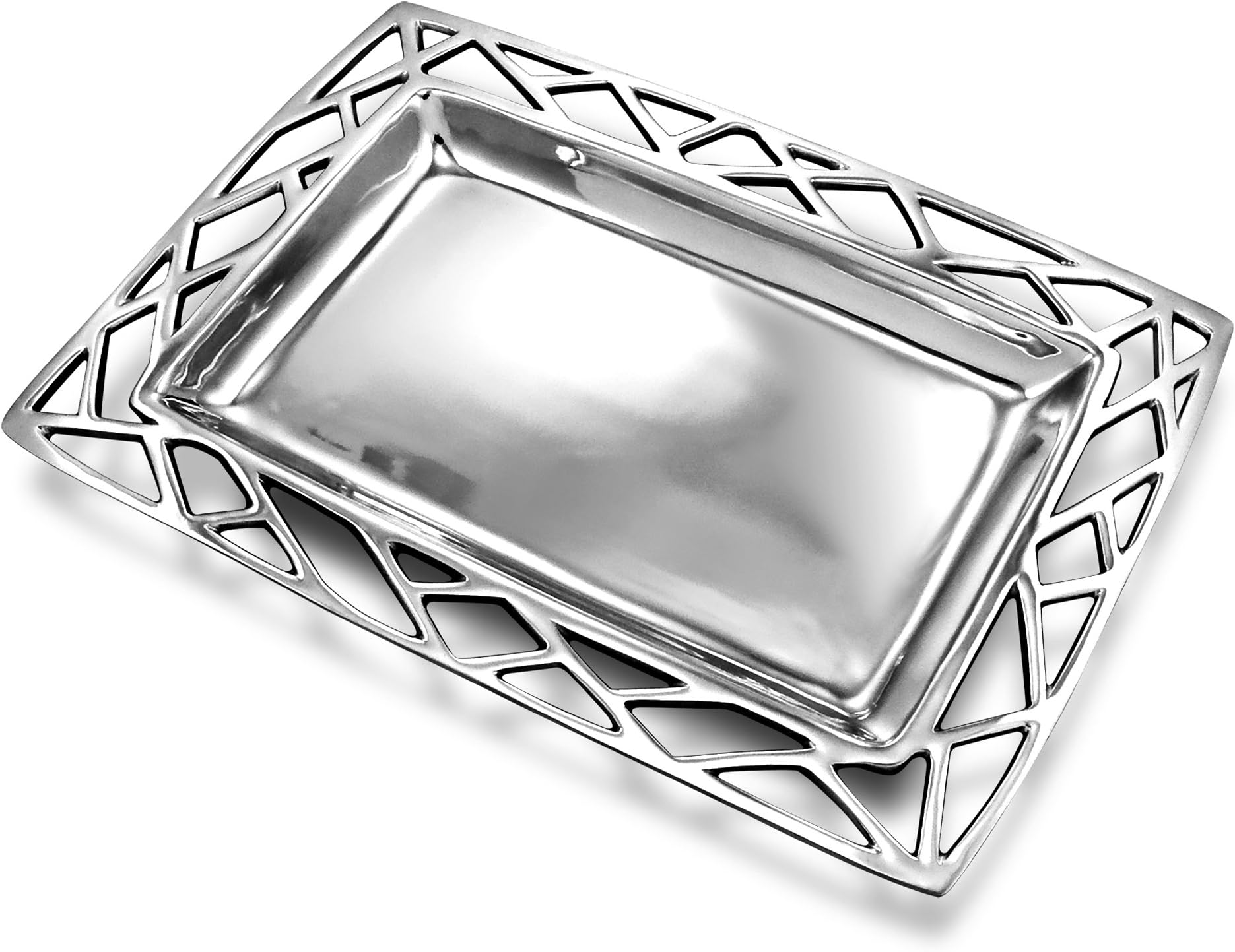 Wilton Armetale Symphony Serving Tray, Rectangular, 17-Inch by 12-1/4-Inch