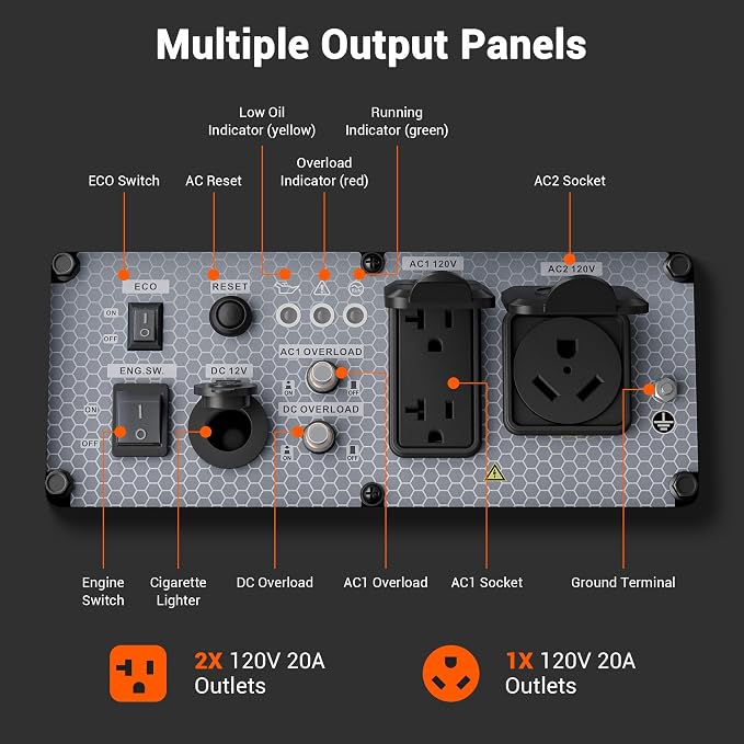 Generador a Gas 4400W para Uso Doméstico Inverter Portátil miniatura 9