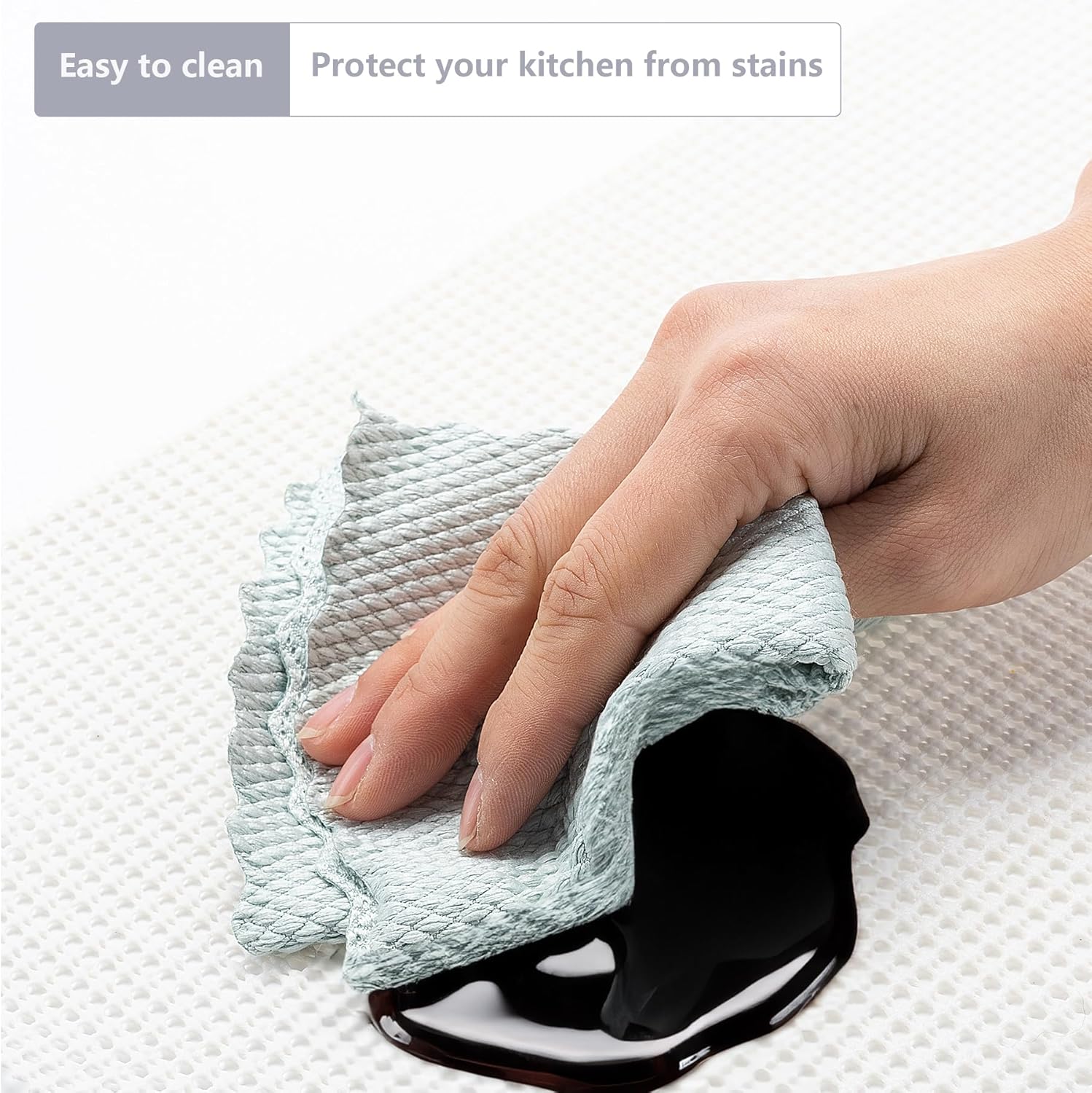 Shelf Cabinet Liner,Drawer Liners Non Adhesive Easiest Install Mat, Strong Grip Bottom,Easy Clean Non Slip Shelving Liner for Kitchen Cabinets (White, 12IN X 30FT)