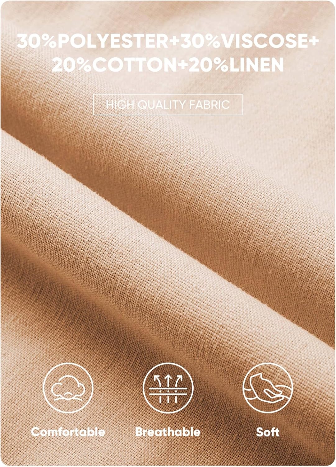 JMIERR Mens Linen Shorts Casual 5"/ 7" Cotton Elastic Waist Drawstring Summer Vacation Beach Shorts with Pockets - Image 8