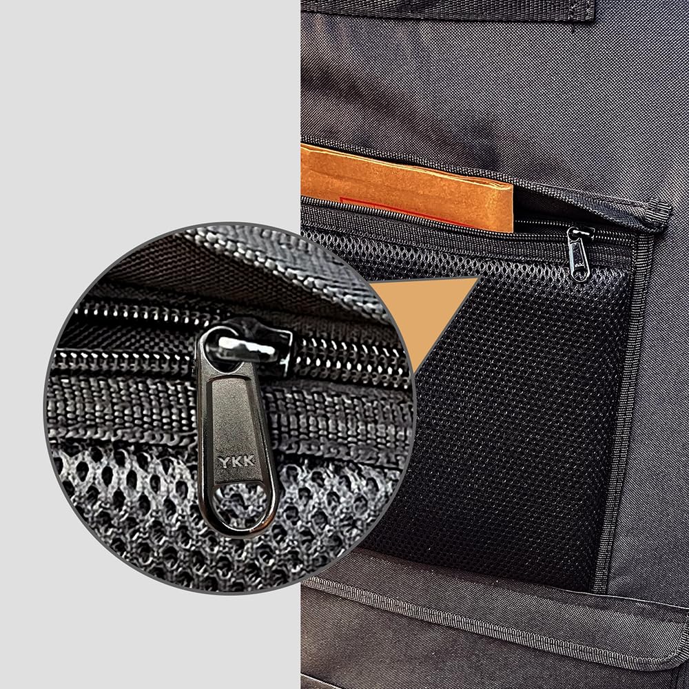 Borsa per Contrabbasso Verticale 3/4 con Ruote - Borsa per Contrabbasso in Tessuto Oxford con Fodera Spessa, Tasche Multiple con robuste Maniglie e Cinghie (Grigio) (Nero)