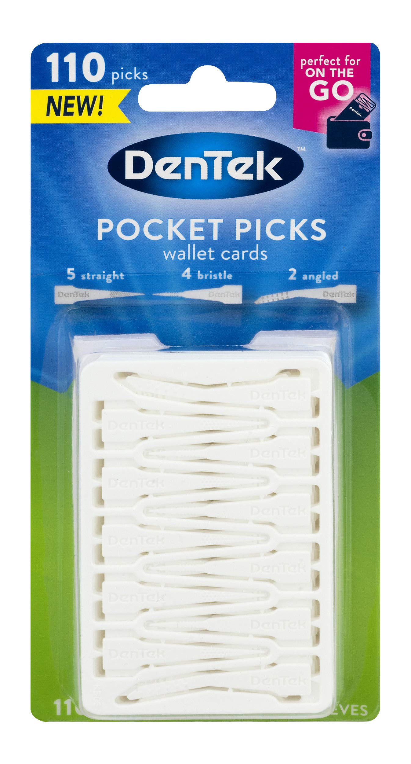 DenTek Pocket Picks Wallet Cards | Perfect for On-the-Go | 110 Count