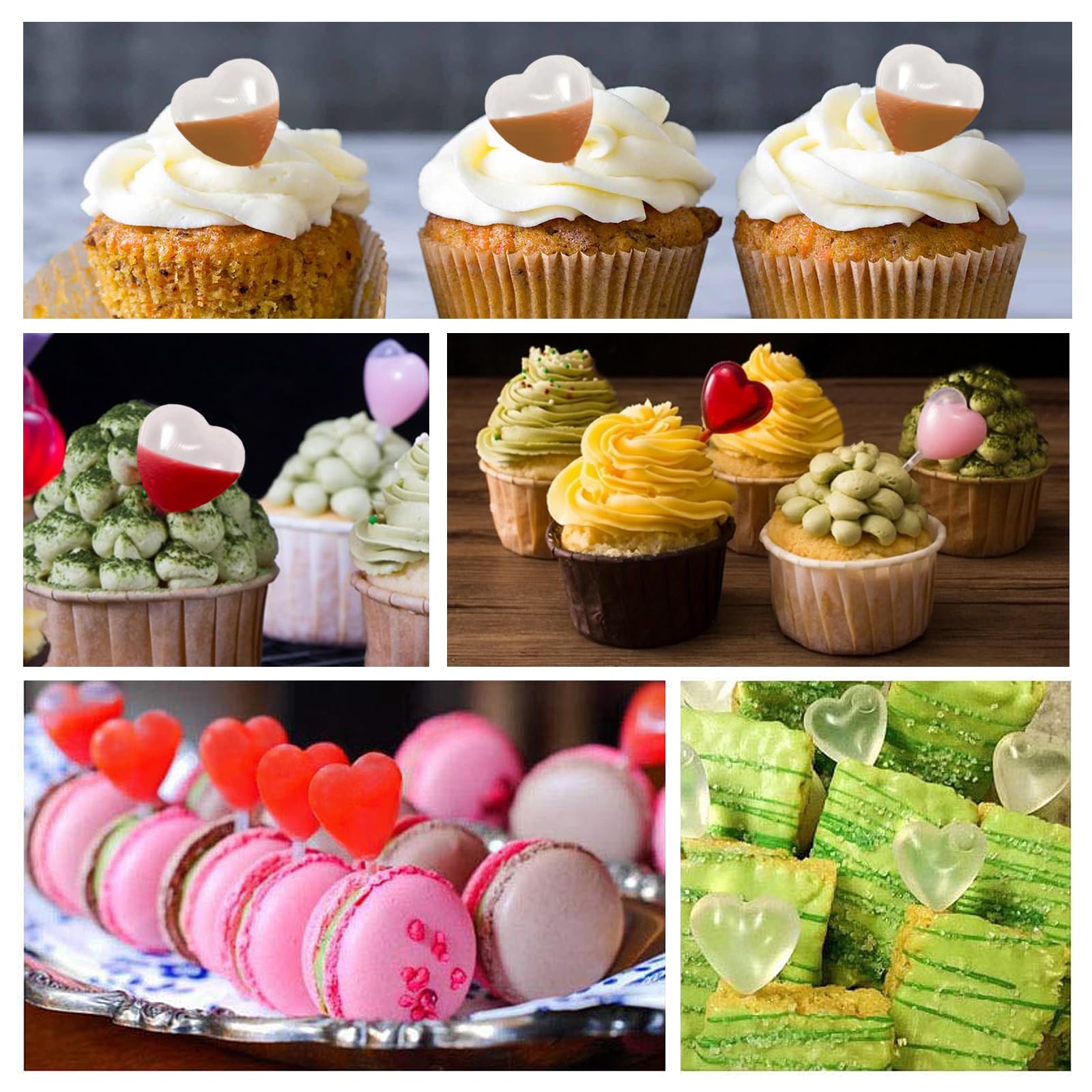 200 pipetas desechables para cupcakes de 4 ml, pipetas de transferencia de plástico desechables para fresas, mini pasteles, pintura infantil, suministros de cocina, corazón