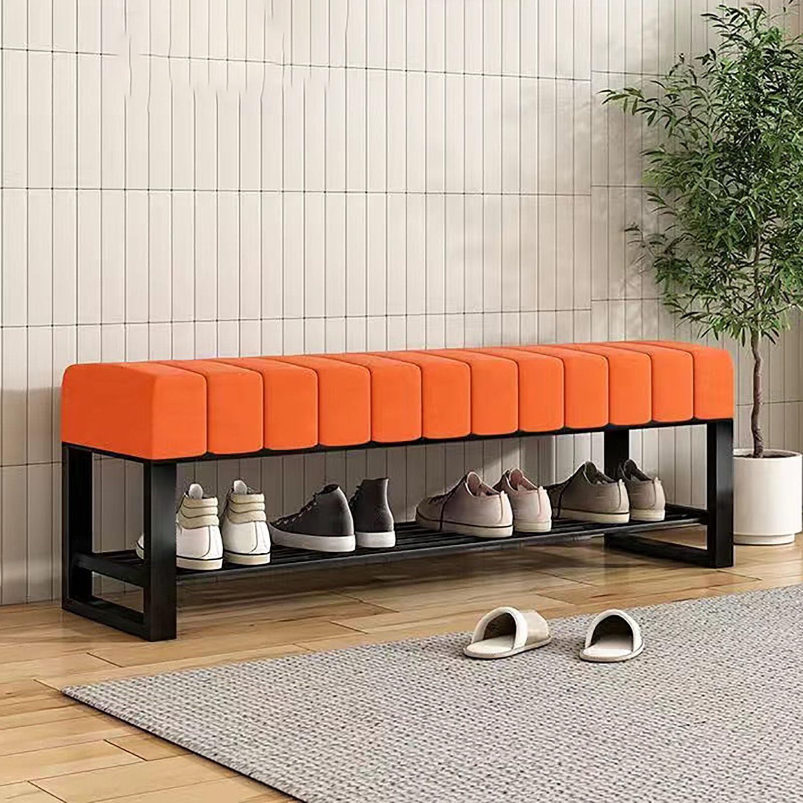 Banc d'entrée avec rangement de chaussures et siège de salon