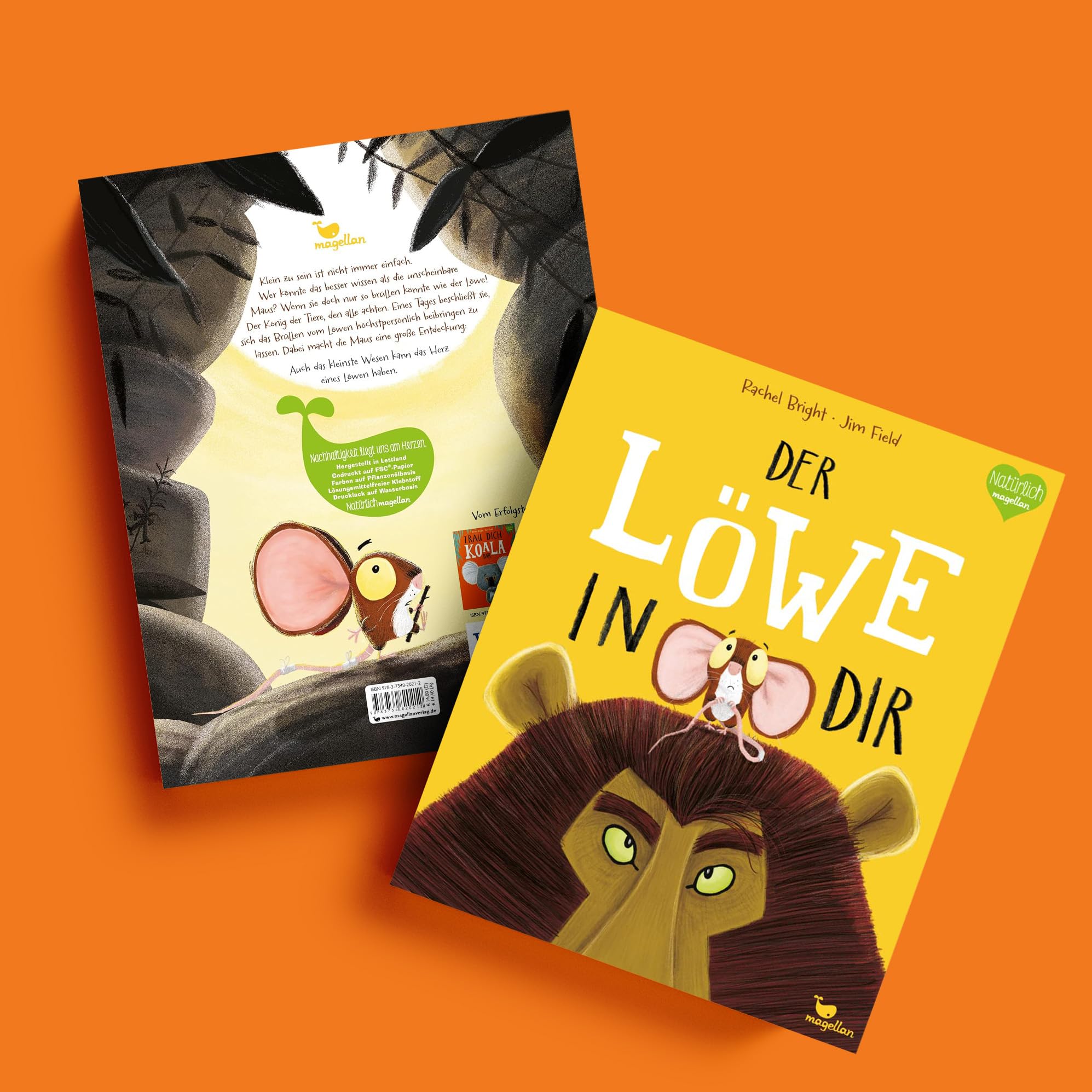 3er Bücher Set: Trau dich, Koalabär, Die Streithörnchen, Der Löwe in dir | Bright/Field, Kinderbücher über Mut, Freundschaft & Selbstvertrauen + exklusives Stickerset - Bilderbuch-Set ab 3 Jahren