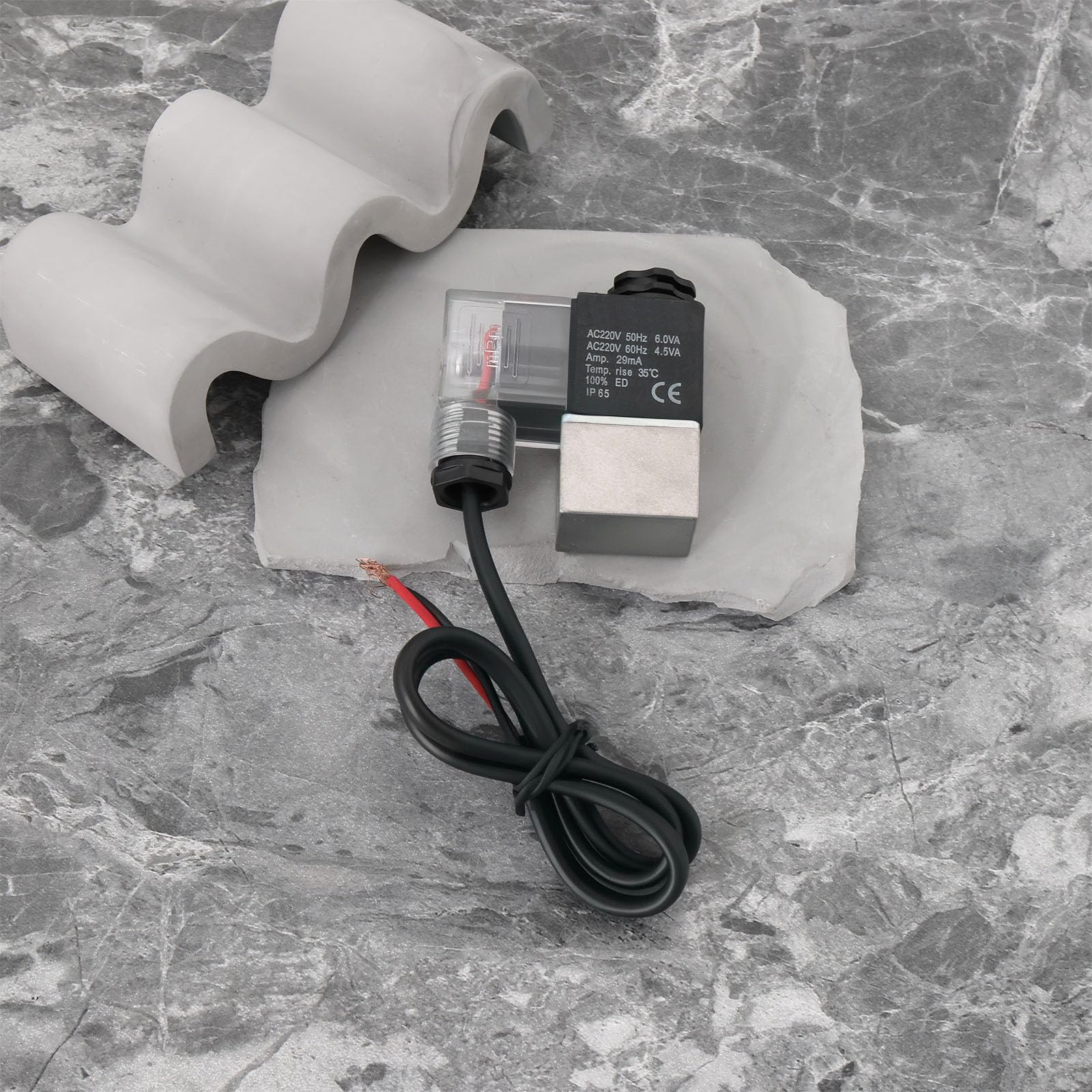 Lot de 2 électrovannes électriques pneumatiques pour compresseur d'air 220 V avec lumière