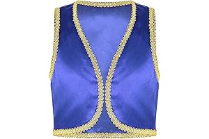 Blue and Gold Arabian Prince Costume Vest
