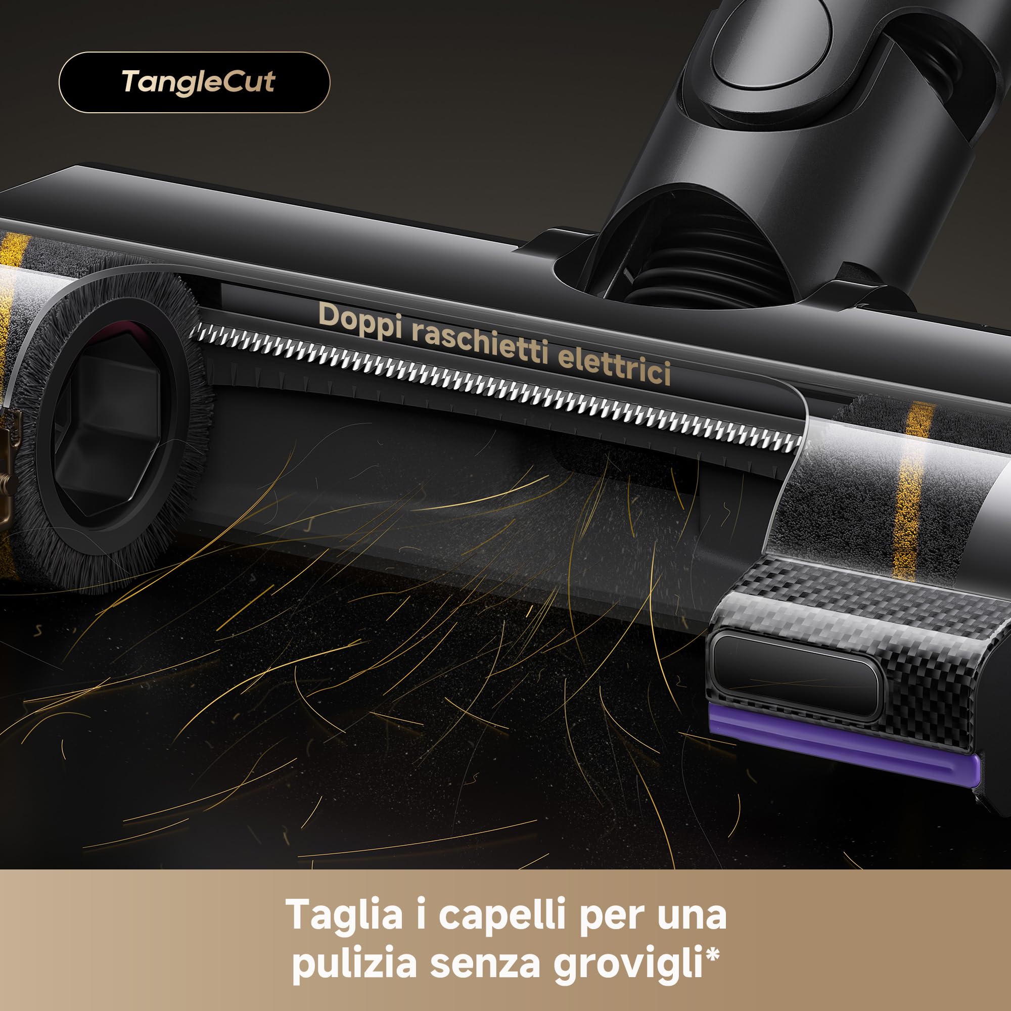 Dreame V20 Pro-A Aspirapolvere Senza Fili, 0 mm dai Bordi, Anti-groviglio, Pulizia Pavimenti duri e Tappeti e Moquette, Aspirazione 210 AW, Autonomia Massima 90 min, Filtrazione 99,99%, Pulizia Peli