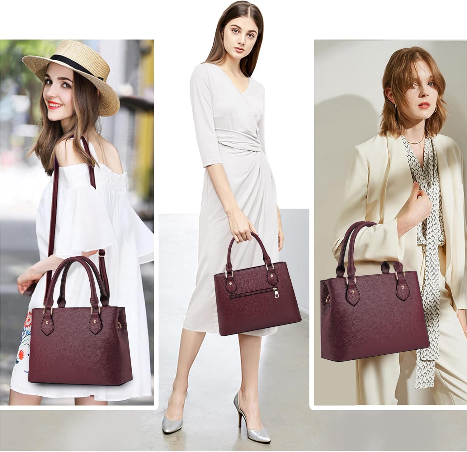 CHICAROUSAL Purses and Handbags for Women Leather Crossbody Bags Women's Tote Shoulder Bag - Image 4