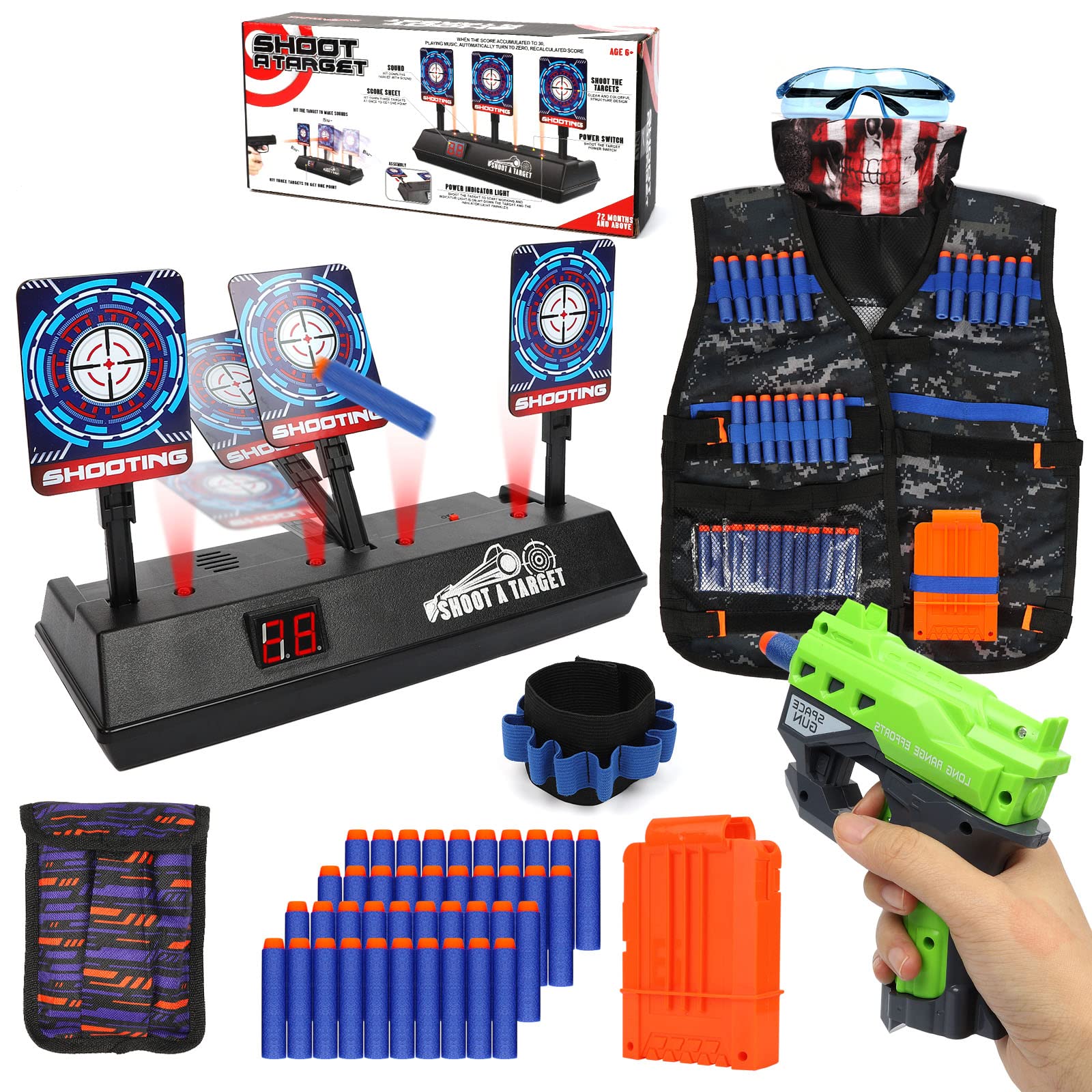 Buy Tactical Vest Kit with Shooting Gun Target Set Include A Electronic Scoring Digital