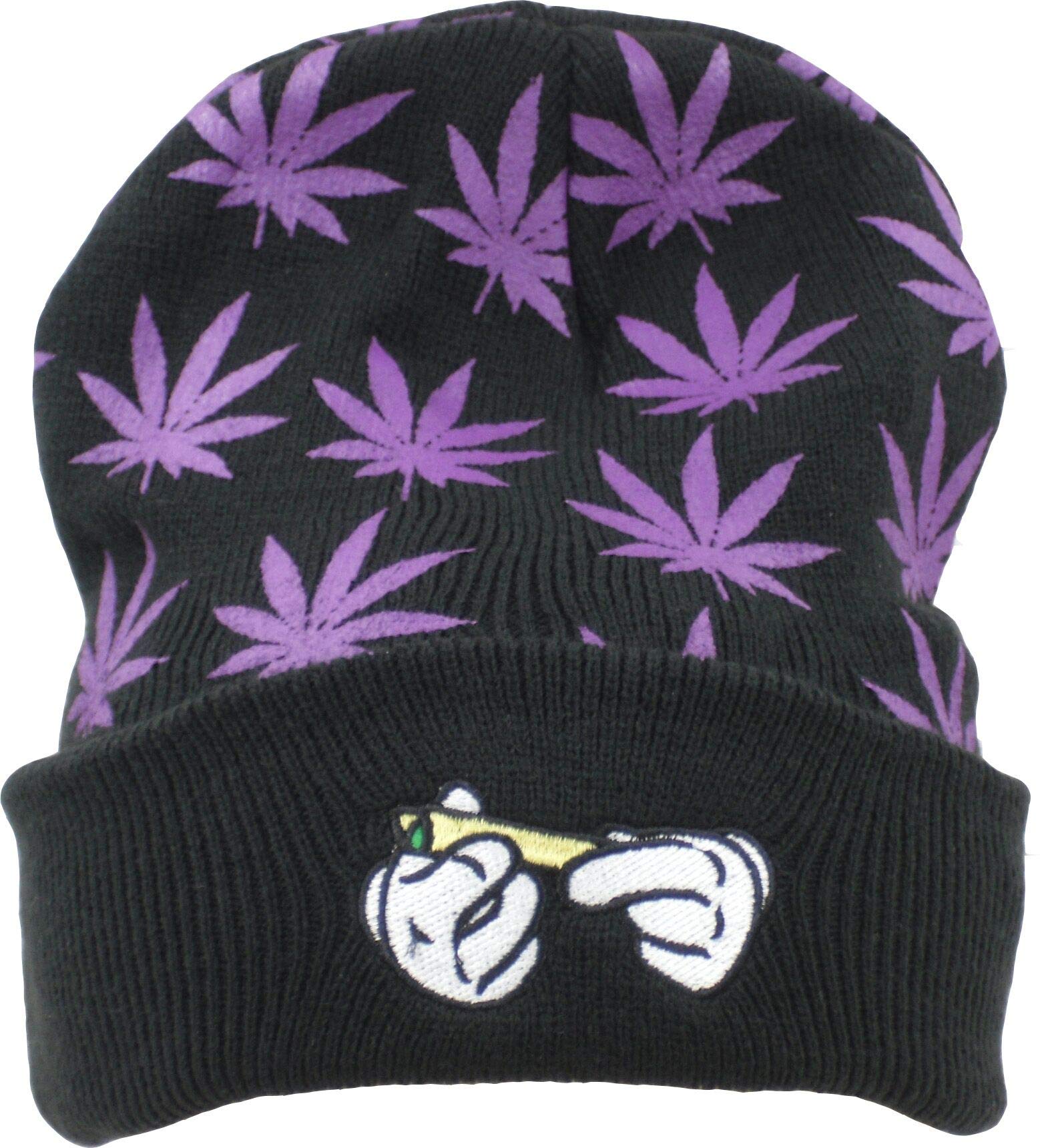 Weed Marijuana Beanies-Hat Rolling-Up Skully Cap