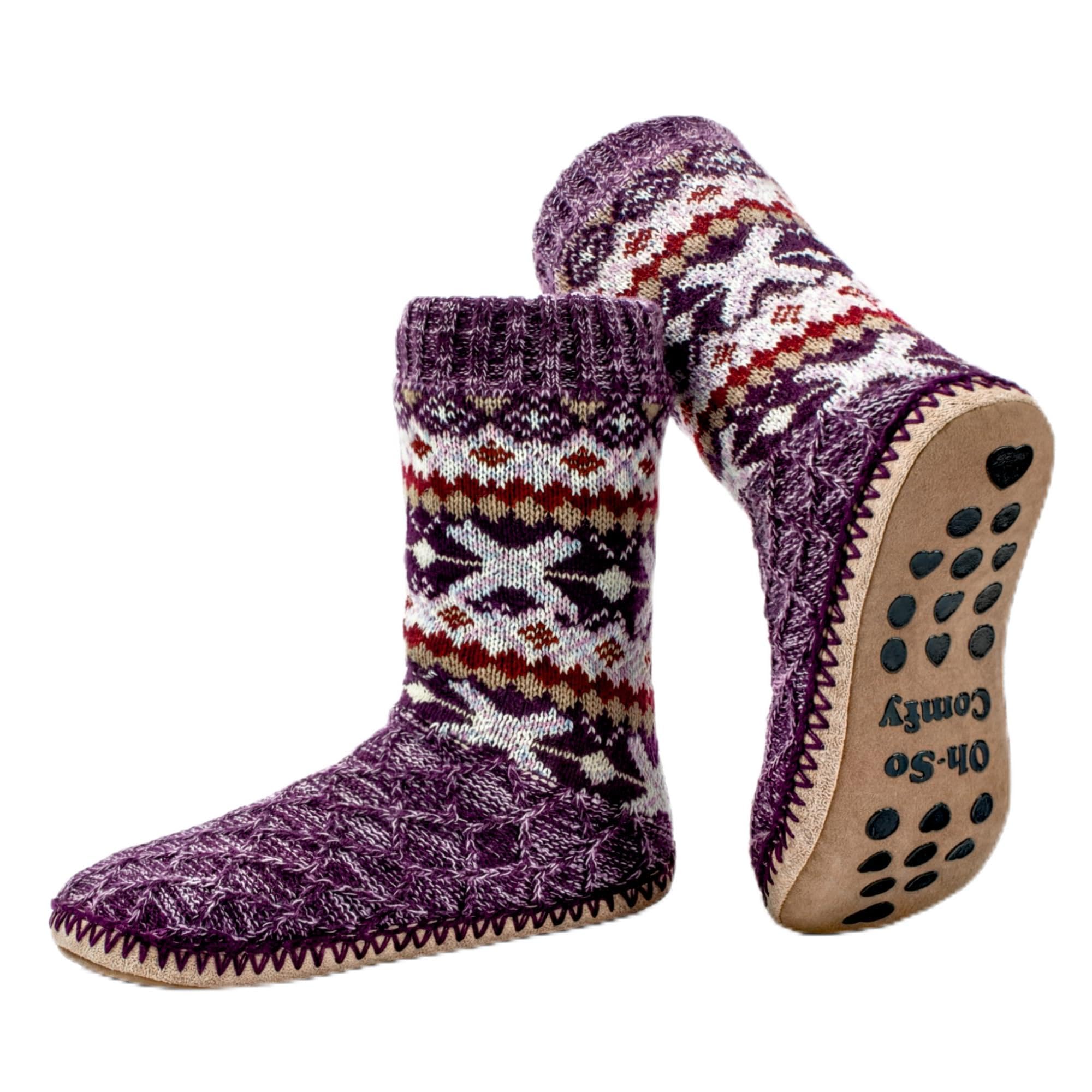 cosyone1997 Calcetines para mujer, botas cálidas y mullidas, zapatos de interior esponjosos de invierno, regalos de Navidad únicos