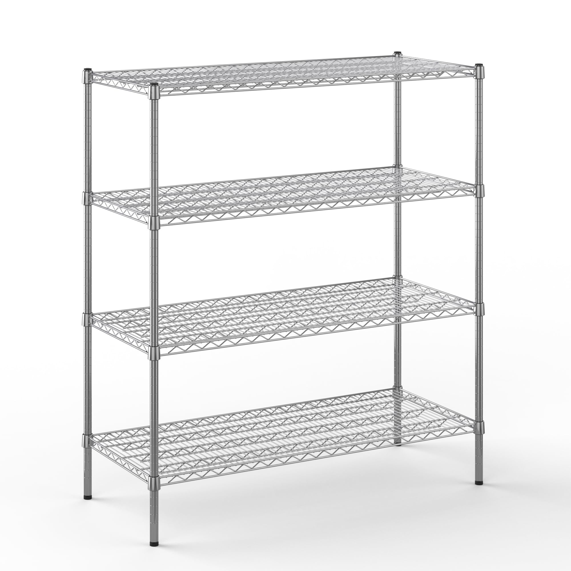 21" Deep x 48" Wide x 54" Height Wire Shelving Kit | 4-Tier | NSF Commercial Storage Rack Unit