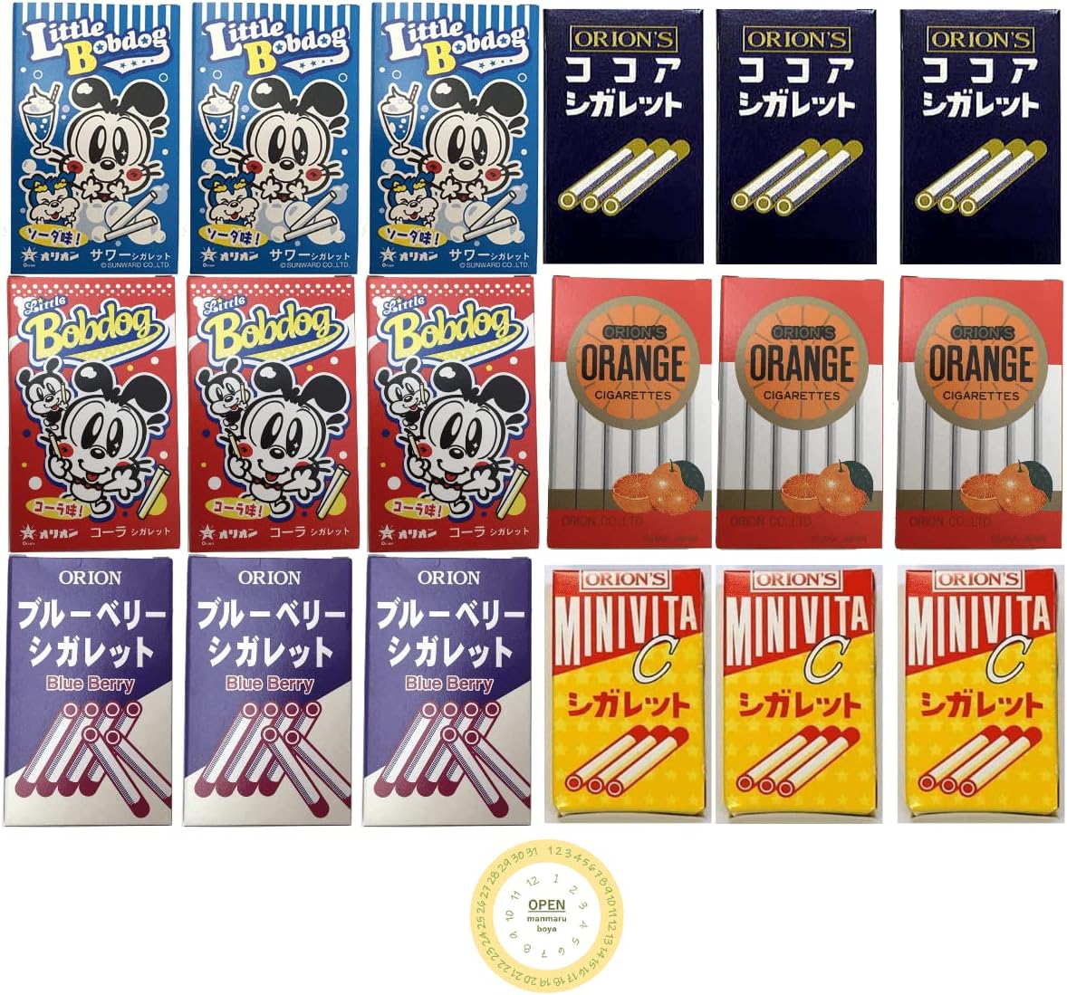 Amazon オリオン ココアシガレット ブルーベリーシガレット コーラシガレット サワ―シガレット オレンジシガレット ミニビタC