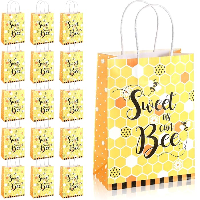 Buy 16 Pieces Bumble Bee Party Favor Bags Sweet as Can Bee Theme Party
