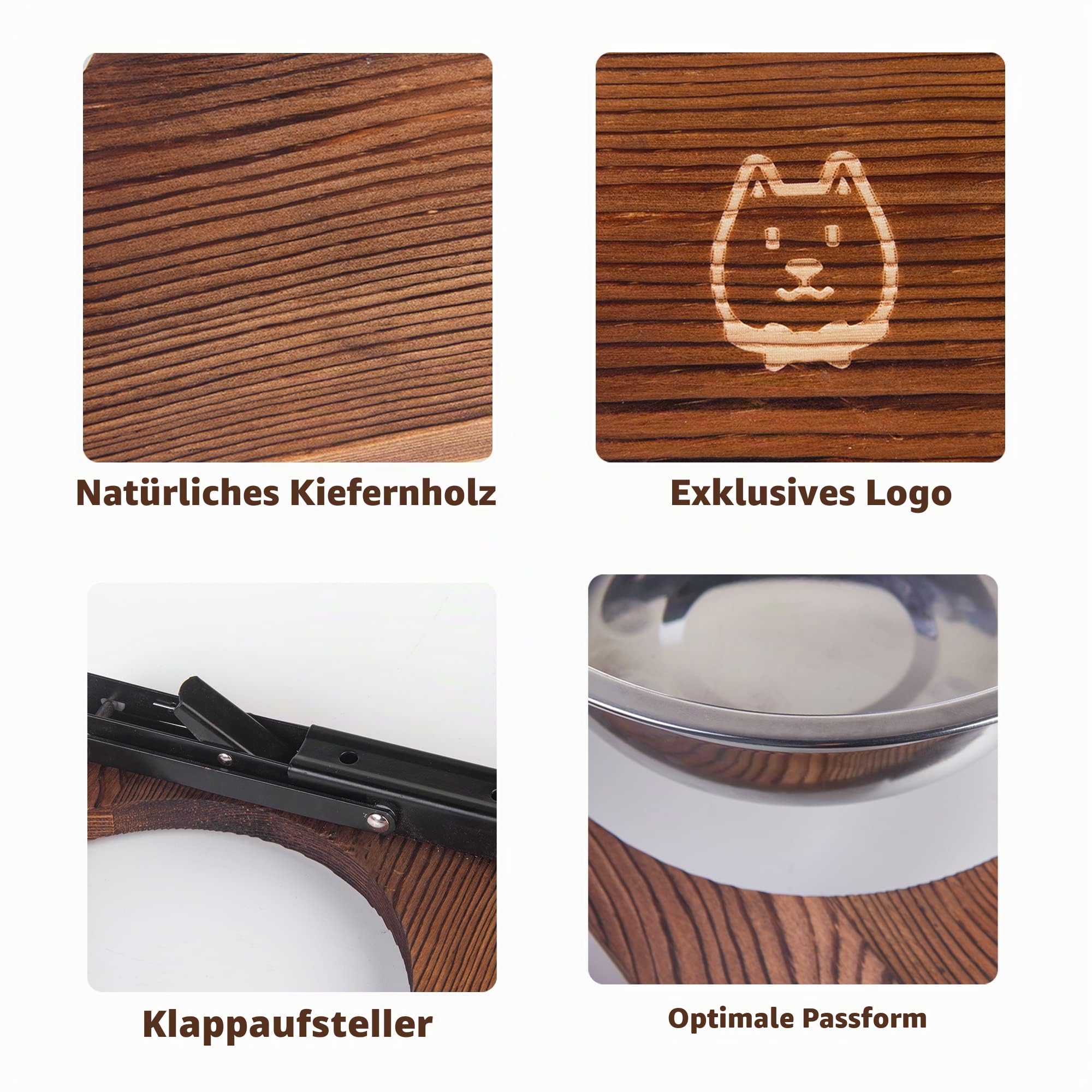 Faltbarer Hundenapf mit Ständer, erhöhter Futterspender für Hunde und Katzen, mittelgroße und große Hunde, 110 ml