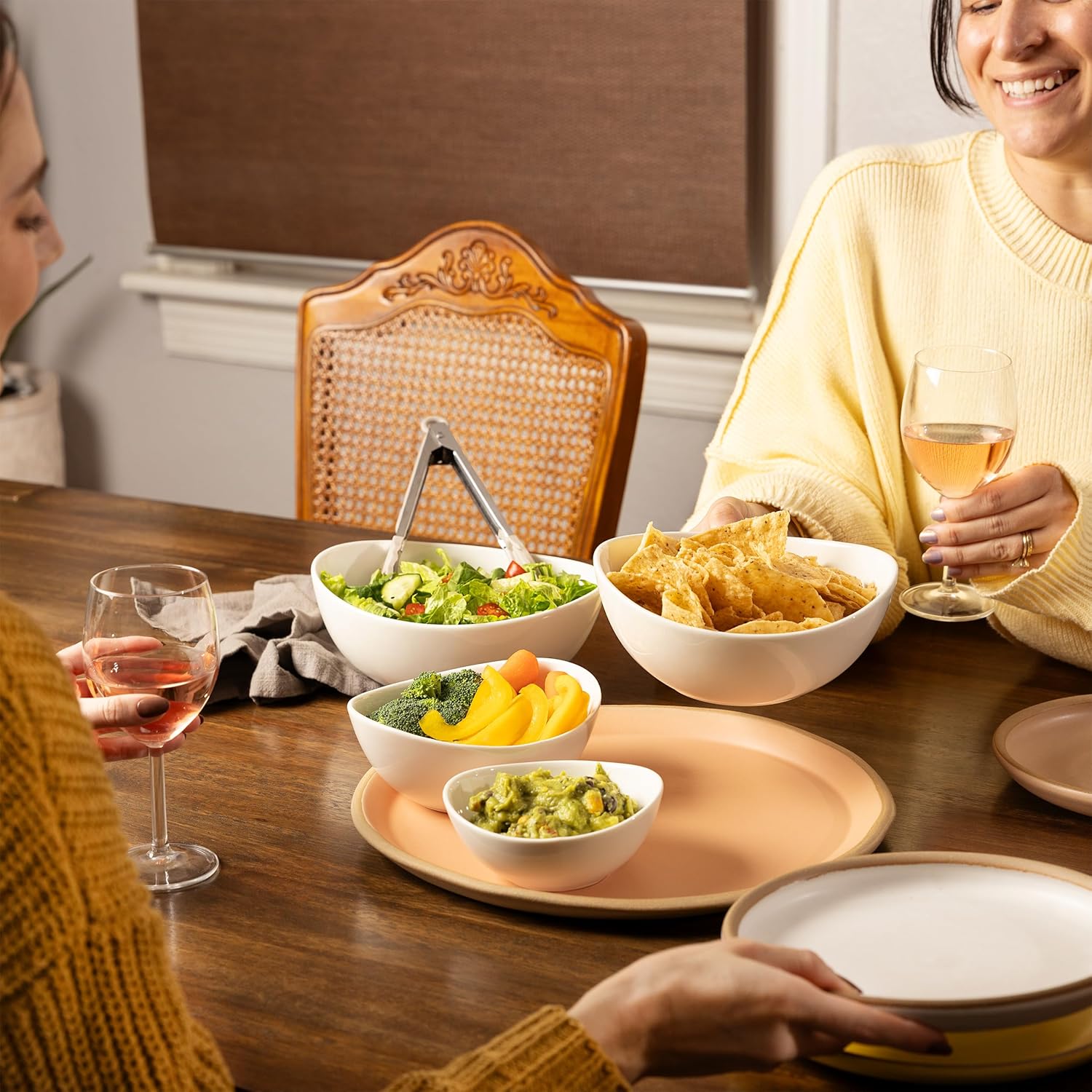 Home Beets White Ceramic Serving Bowls for Entertaining, 10-18-28-42 Ounce, Microwave, Oven & Dishwasher Safe, Large Serving Dishes, Prep Salad Bowls for Pasta, Parties, Catering, Set of 4 image 6 of 7 B0DNRC64MN