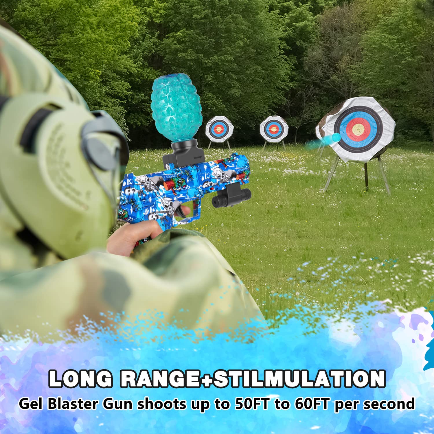 Buy Electric with Gel Ball Blaster JFIEEI Gel Blaster Gun with 10,000