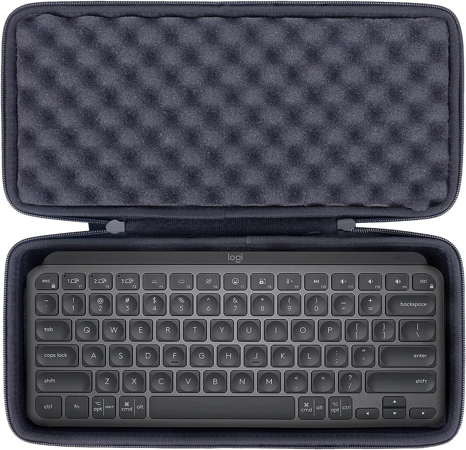 co2CREA Storage Case Compatible Logicool MX KEYS mini ‎KX700GR/KX700GRd Minimalist Wireless Illuminated Keyboard, Black (Case Only)
