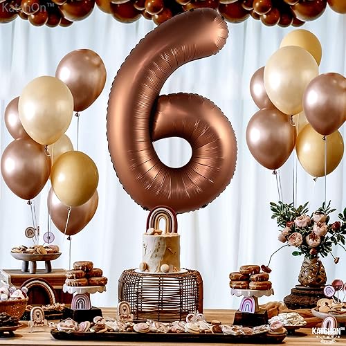 Miniatura 414 de KatchOn, Globo dorado gigante del número 8 de 40 pulgadas, globo dorado del número 8 para decoraciones de cumpleaños de 8 años para niñas