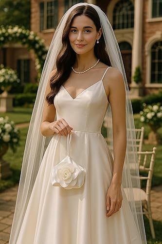 Miniatura 3 de BABEYOND Bolsos de mano para mujer, bolsos de noche de satén con flores, bolso de pulsera elegante para fiestas, uso diario, boda