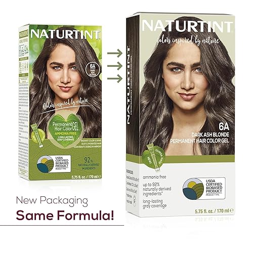 Miniatura 2 de Naturtint Tinte permanente para el cabello rubio ceniza oscuro 6A (paquete de 6), sin amoníaco, vegano, libre de crueldad, hasta un 100% de