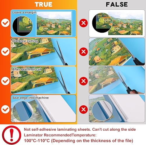 Miniatura 4 de CAREGY Bolsas de laminación térmica, paquete de 300 hojas de laminación, 3 mil, 9 x 11.5 pulgadas, papel de laminación para laminador, transparente,