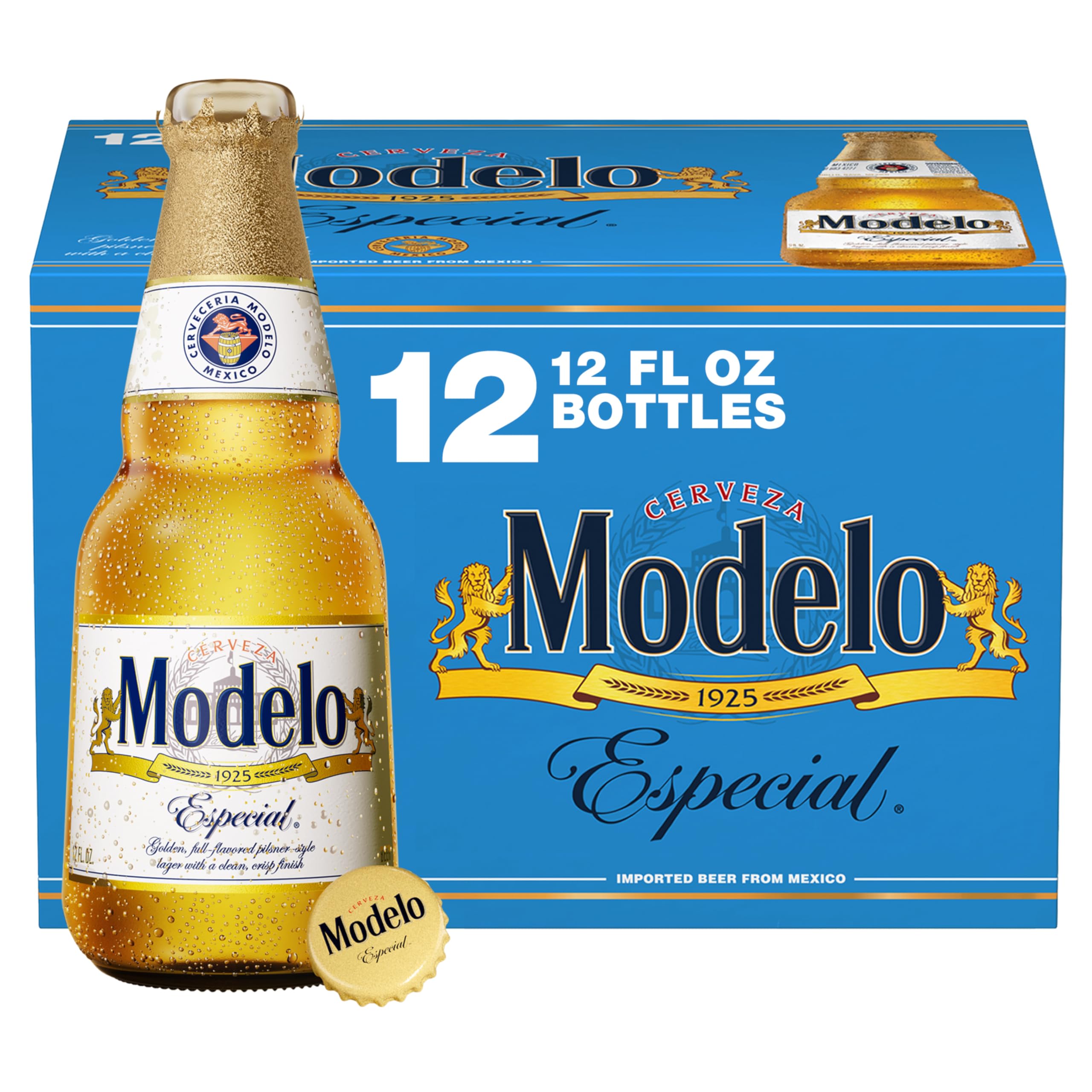 Modelo Especial Import Beer, 12 pk, 12 fl oz Bottles, 4.4% ABV