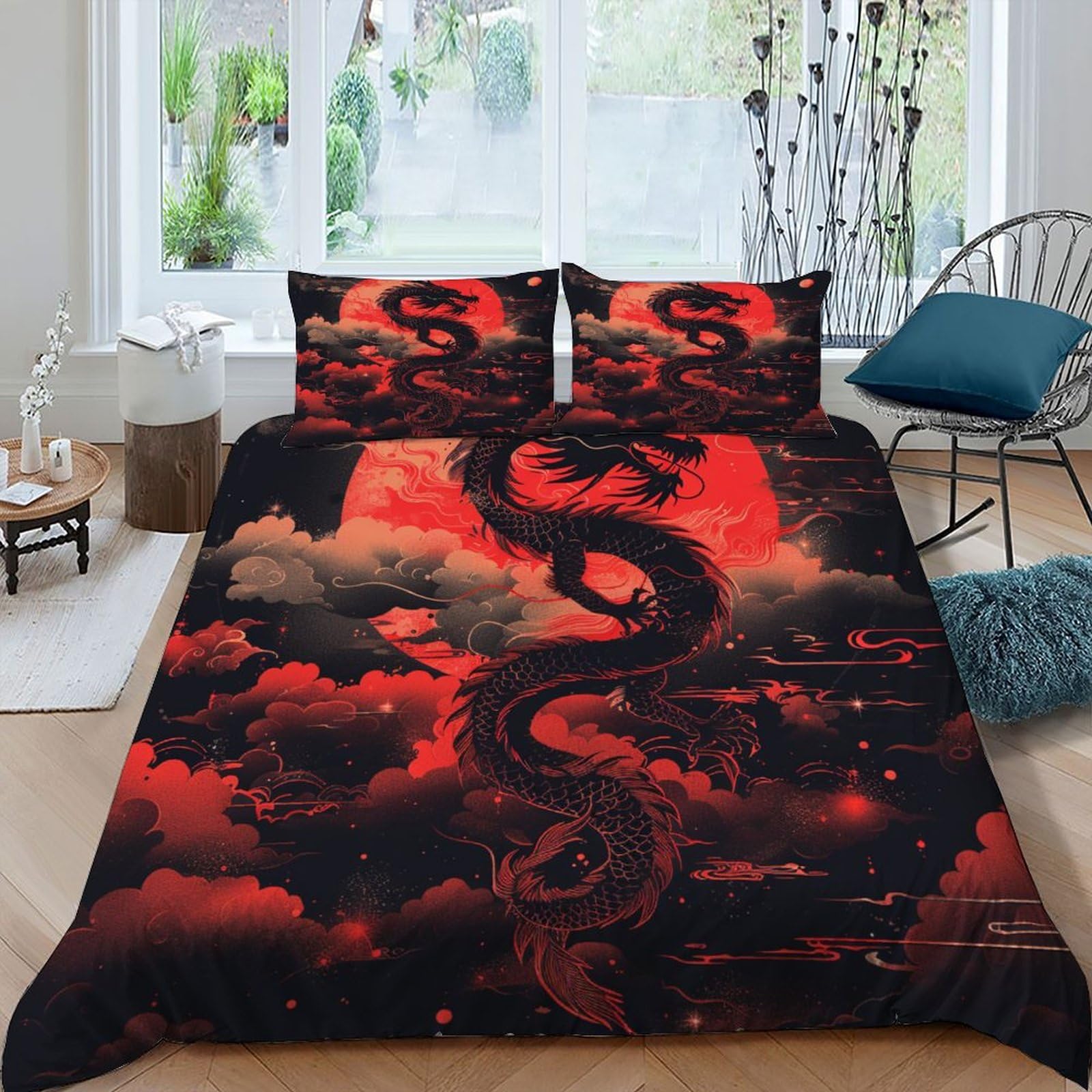 Housse de couette champignons pour ambiance de chambre forestière
