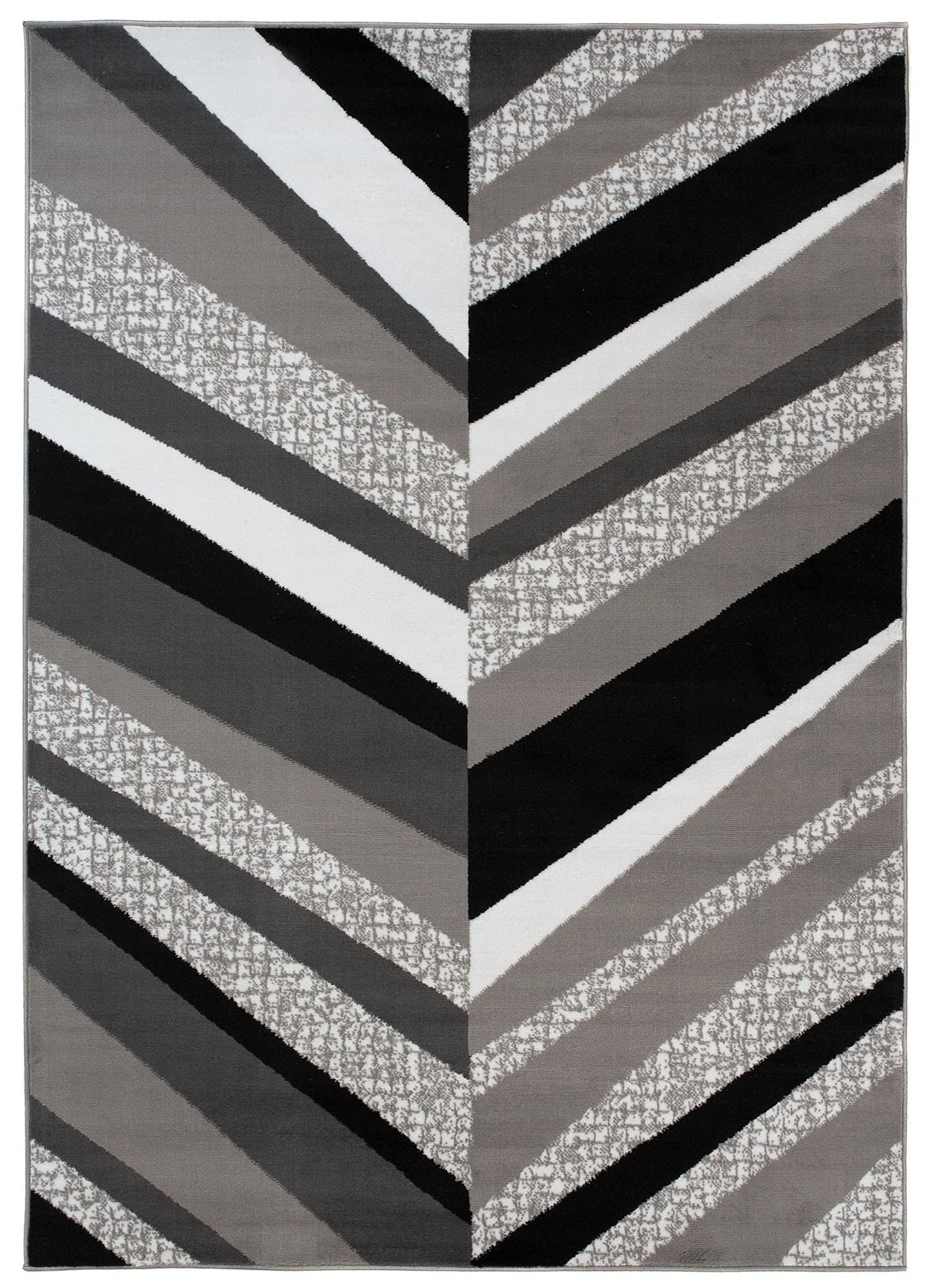 TAPISO Maya kolekcja dywan do salonu, krótkie runo, nowoczesny w paski, melanż, wzór szary, czarny, biały, do sypialni, biura, Ökotex 160 x 230 cm