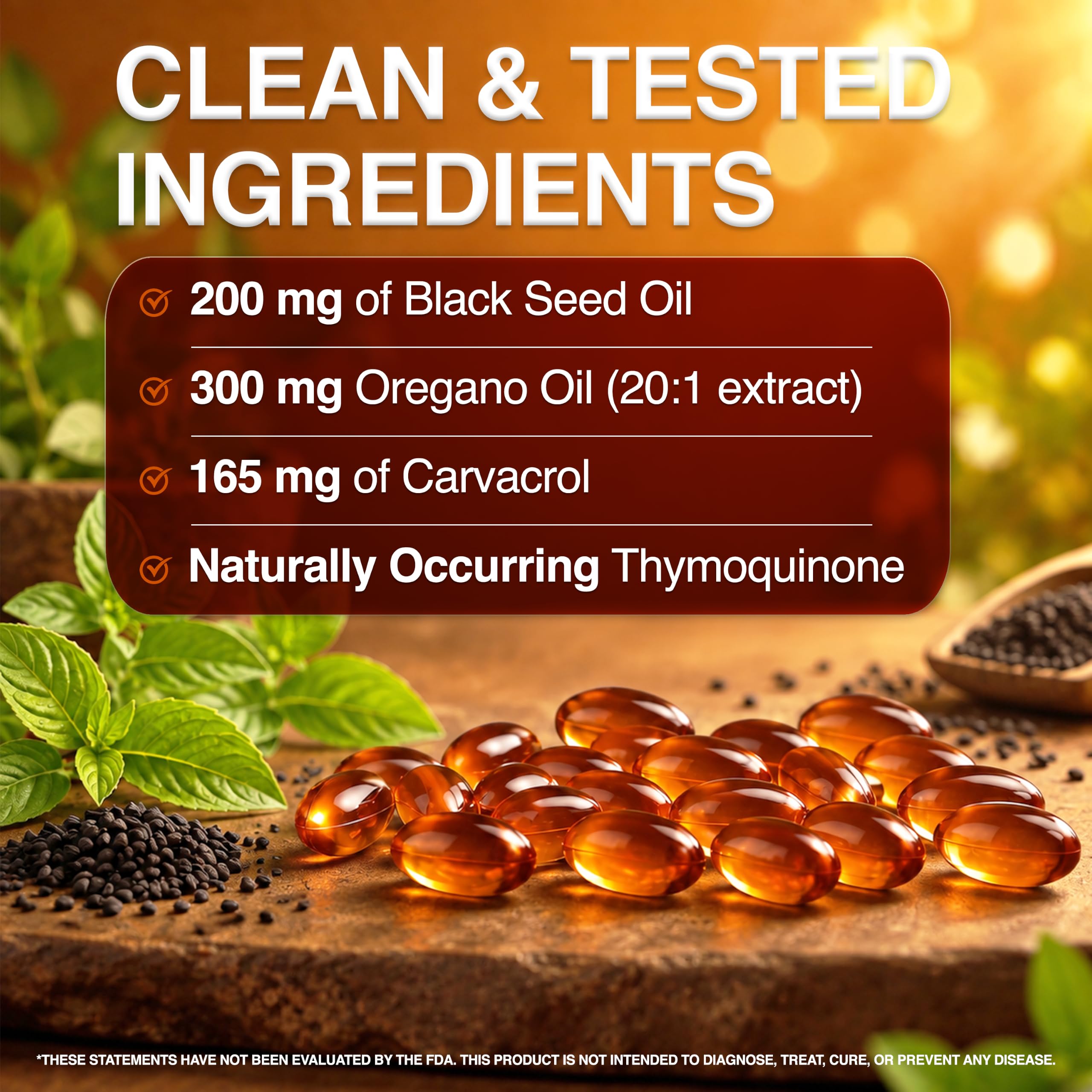 Resilia Black Seed Oil Softgels – Organic Oil of Oregano Capsules for Immune & Digestive Support – Non-GMO, Gluten-Free – New Bottle Packaging (60 Count) — Amazon image 4