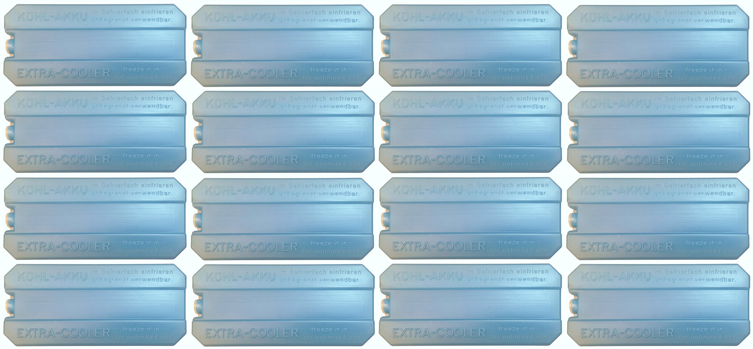 APS Lot de 16 Pain de Glace/Batterie de refroidissement env. 16 x 7,5 cm, hauteur 1,7 cm
