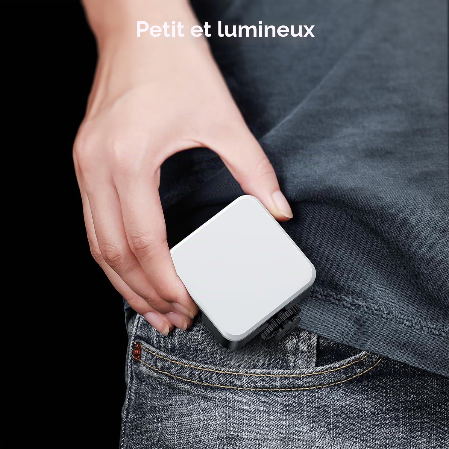Lampe pour appareil photo avec support à sabot froid : Lumière vidéo LED couleur - 3200K-5600K+CRI95 Lampe pour appareil photo rechargeable, 3 supports à sabot froid pour DSLR/GoPro/Sony/Canon