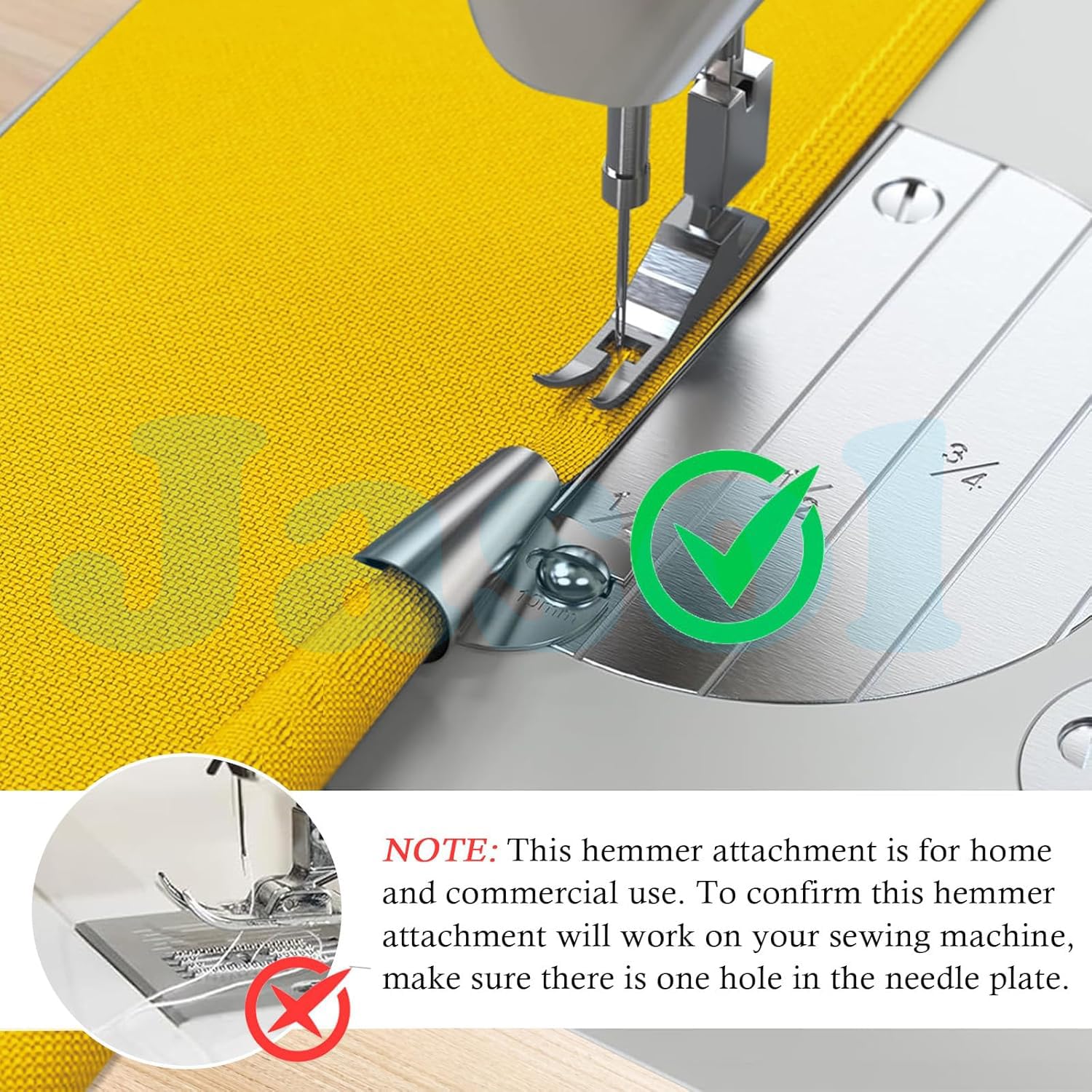 1pcs Sewing Rolled Hemmer Foot, 3-10mm Rolled Hem Presser Foot Set for Sewing Machine Accessories, Curved Scroll Hemmer Upgrade Presser Feet Sewing Supplies for Home Industrial (3MM) — Amazon image 4