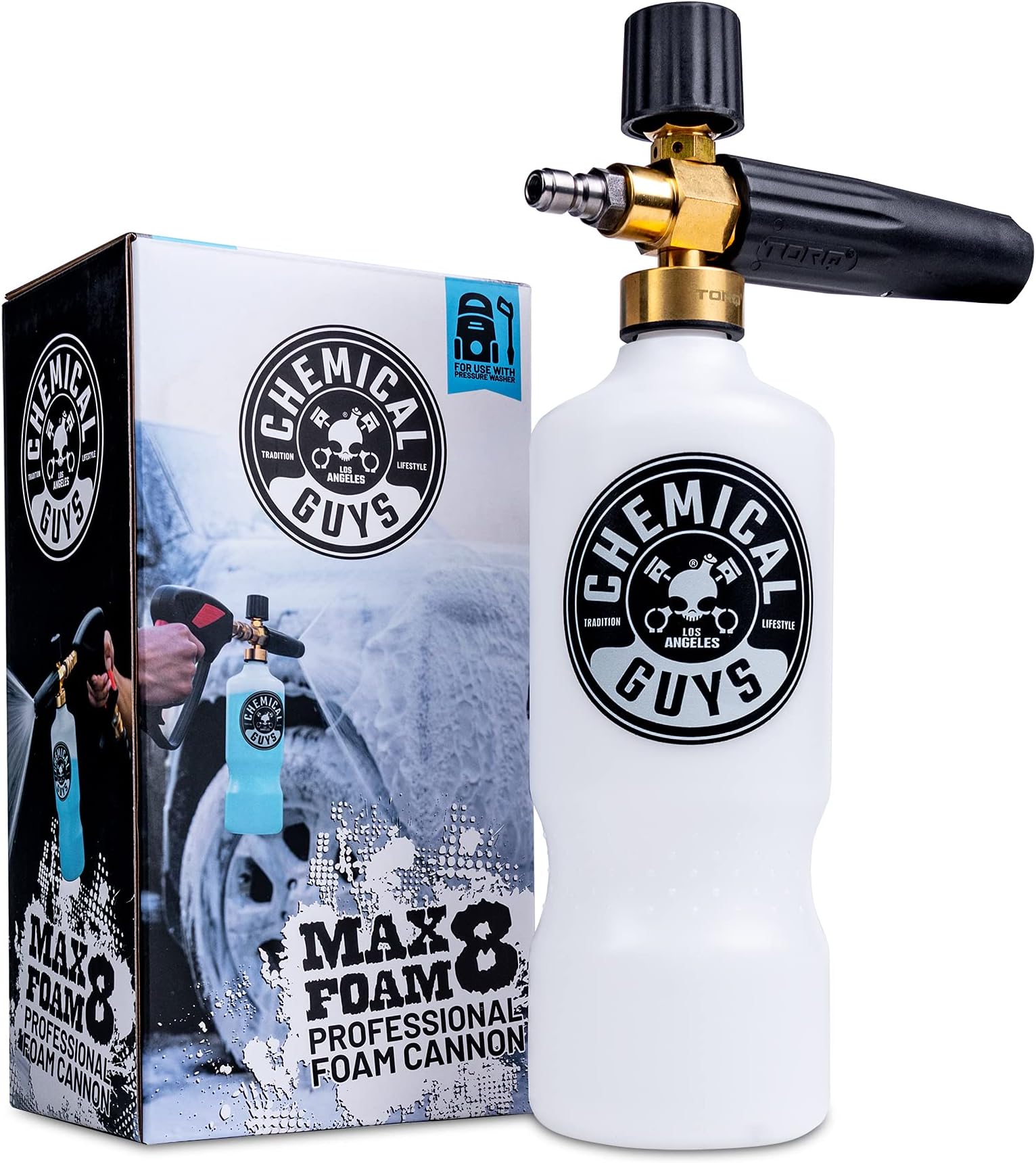 Chemical Guys EQP_310 TORQ Professional Foam Cannon Max Foam 8, (Great for Cars, Trucks, SUVs, Motorcycles, RVs & More) 32 oz Bottle