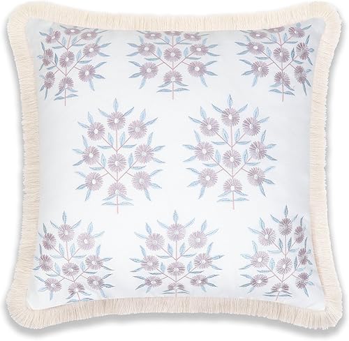 Miniatura 6 de Hofdeco Premium Funda de almohada Coastal Patio para interiores y exteriores, 20 x 20 pulgadas, repelente al agua para patio trasero, sofá, rosa