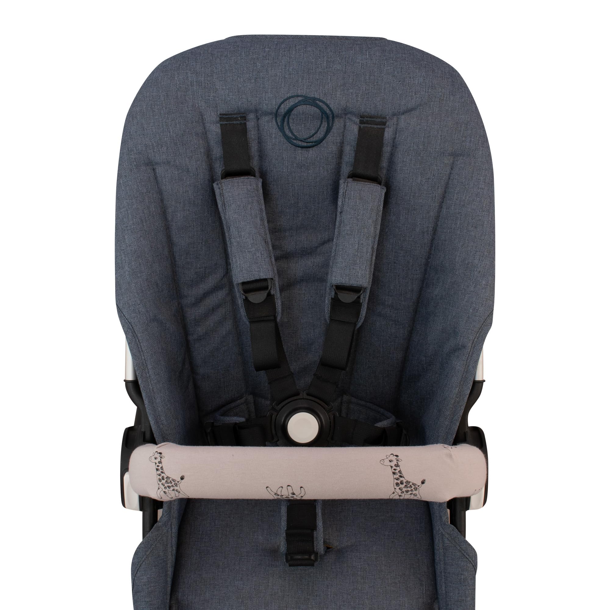 JYOKO KIDS Copri Maniglia per Passeggino, Protezione Barra Passeggino in Cotone, Giraffe Singolo